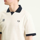 Fred Perry Men's Meyba Printed Polo Shirt in Ecru