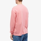 Auralee Men's Long Sleeve Seamless T-Shirt in Pink