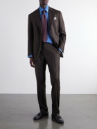 Thom Sweeney - Wool-Blend Flannel Suit Jacket - Brown