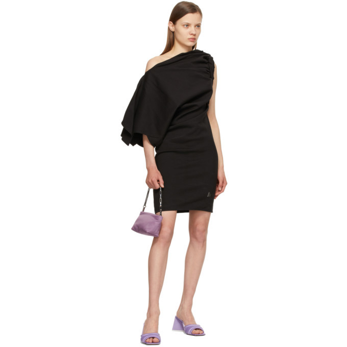 The Attico Black Jersey T Mini Dress The Attico