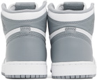 Nike Jordan Kids White & Gray Air Jordan 1 High Big Kids Sneakers