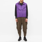 DAIWA Men's Tech Reversible Pullover Puff Vest in Purple