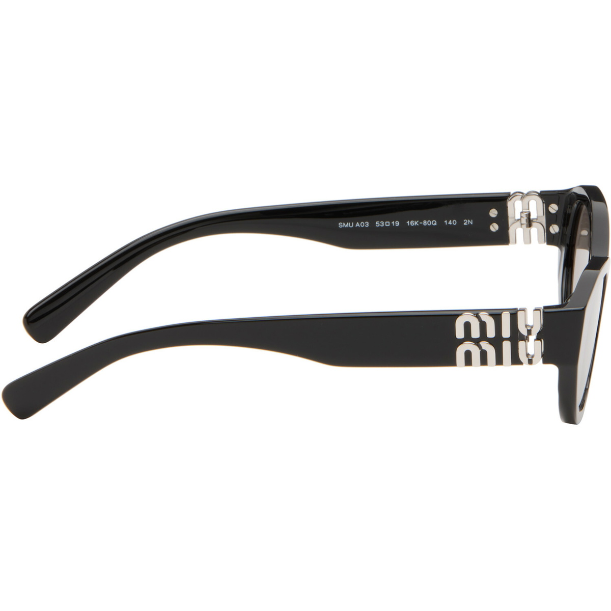 Miu Miu Eyewear Black Rectangular Sunglasses