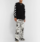 Off-White - Printed Cotton-Canvas Cargo Trousers - White