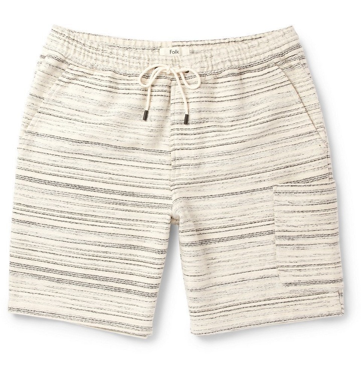Photo: Folk - Textured-Cotton Drawstring Shorts - Men - Ecru