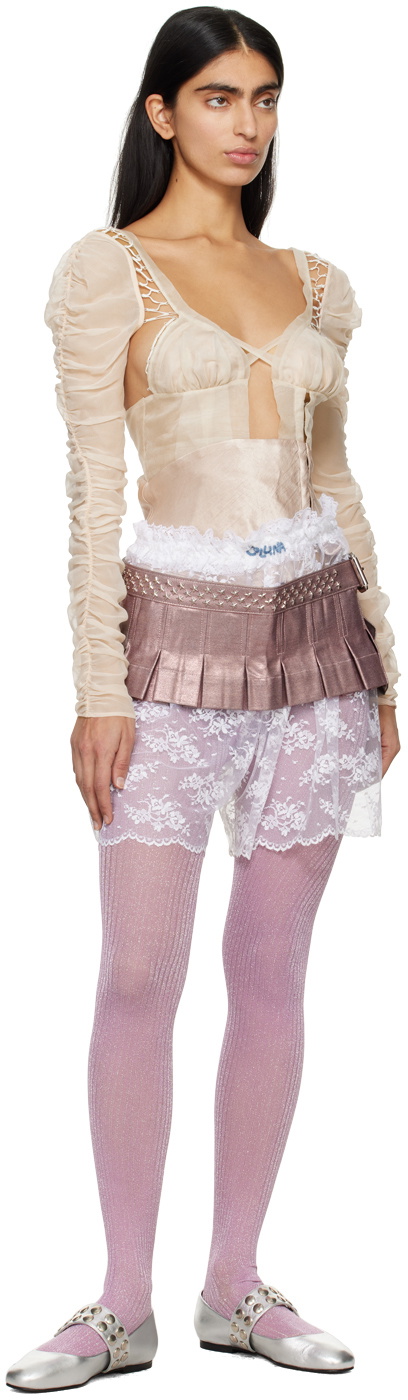 Collina Strada White Sheer Shorts