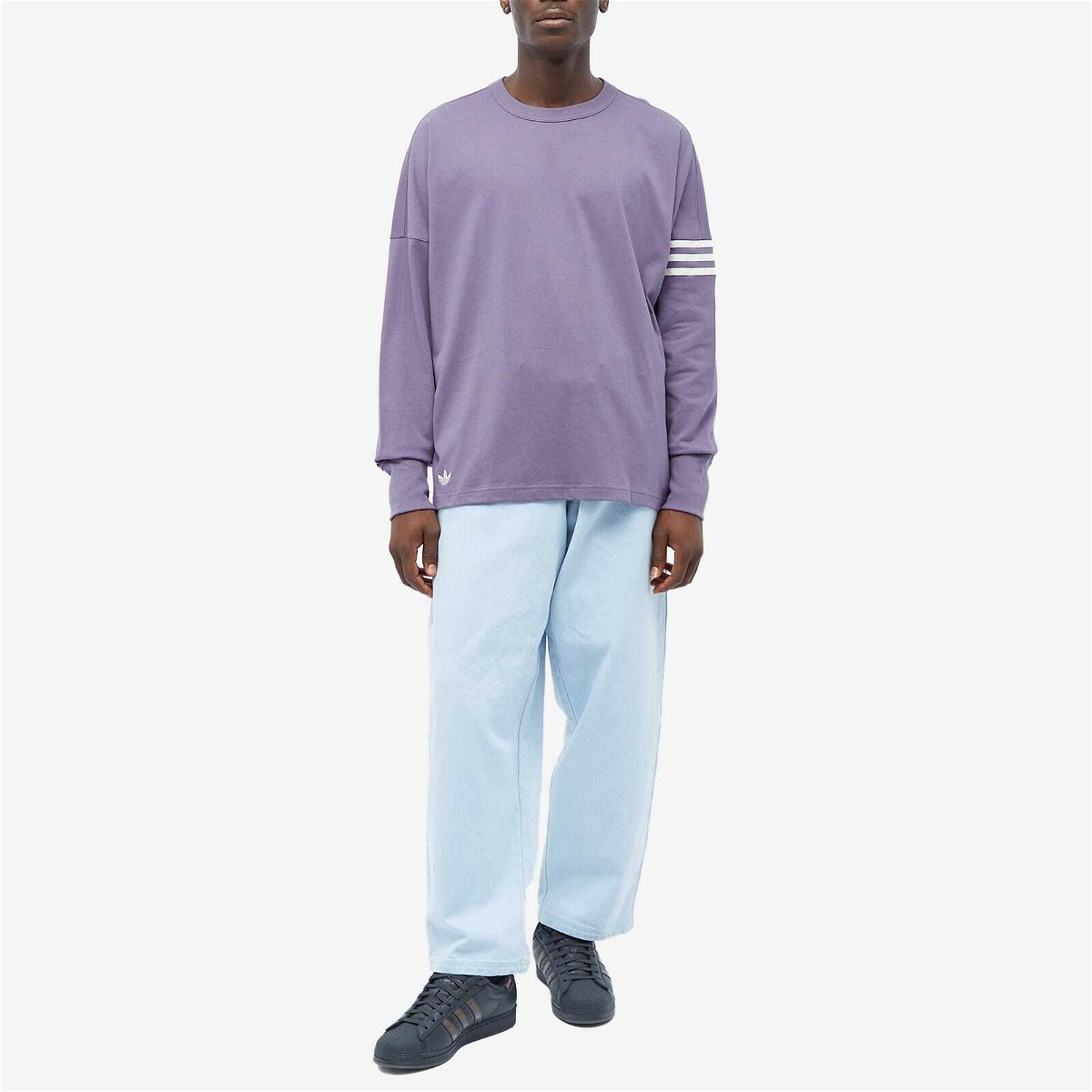 Adidas Men\'s Sleeve Shadow in Long Neuclassics adidas Violet T-Shirt