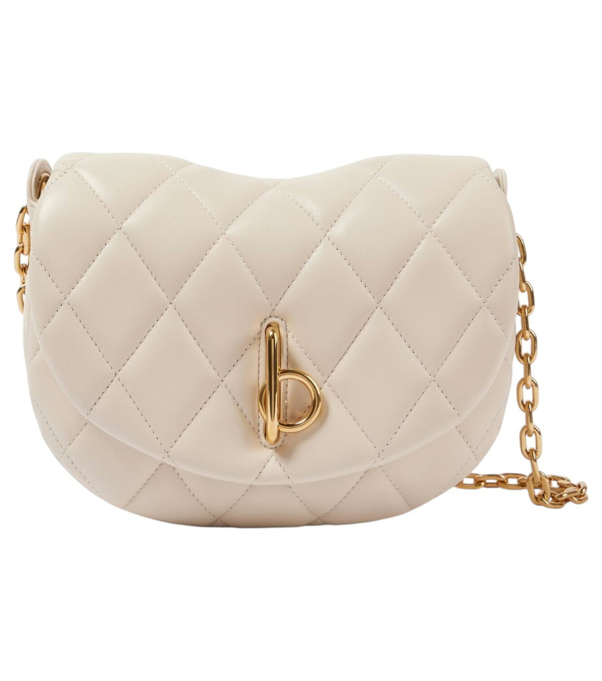 ショルダーバッグ・ポシェット Burberry Half-Moon Design Shoulder Bag With Gold Ring Detail Burberry Medium Peg check-pattern Shoulder Bag | Green