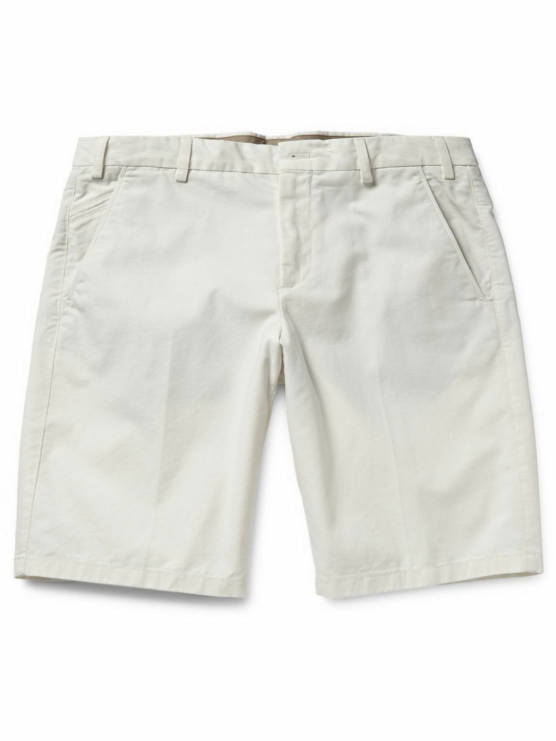 Loro Piana - Stretch-Cotton Bermuda Shorts - Neutrals