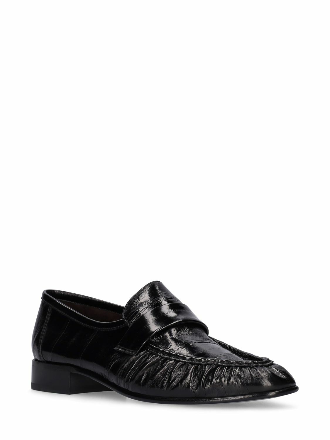 The Row Eel ローファー サイズ38 Soft Loafer Black in Eel – The Row