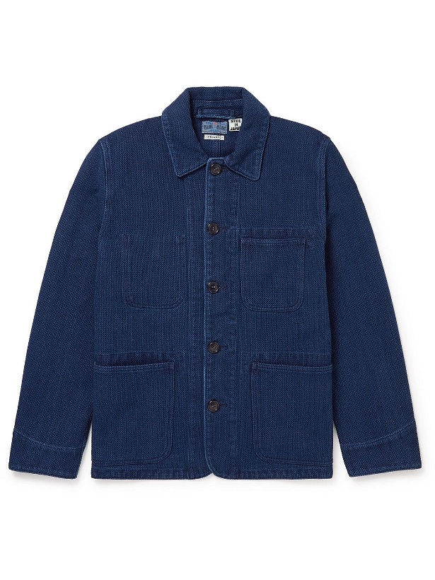 Photo: Blue Blue Japan - Indigo-Dyed Sashiko Cotton Chore Jacket - Blue
