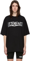 VETEMENTS Black & Silver World Tour T-Shirt