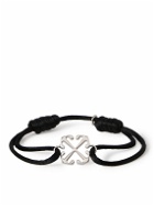 Off-White - Arrow Silver-Tone and Cord Bracelet