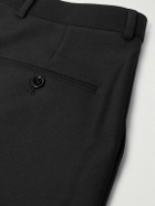 CELINE - Keith Slim-Fit Pleated Wool and Mohair-Blend Twill Trousers - Black