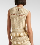 Zimmermann Wanderlust lamé crochet tank top
