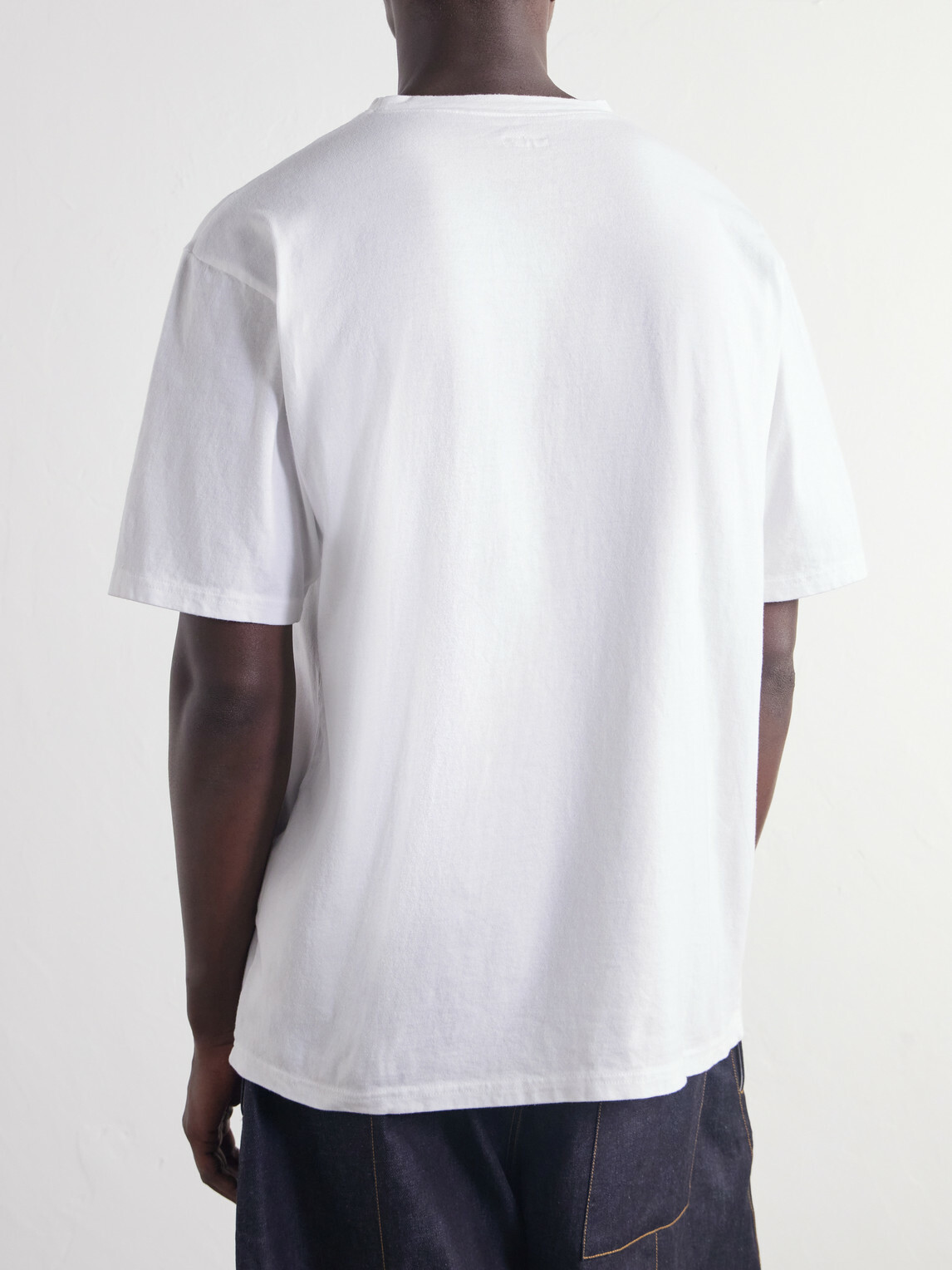 KAPITAL - Printed Cotton-Jersey T-Shirt - White