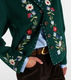 Rixo Jude embroidered wool-blend jacket