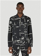 Honey Fucking Dijon - Basquiat Denim Jacket in Black