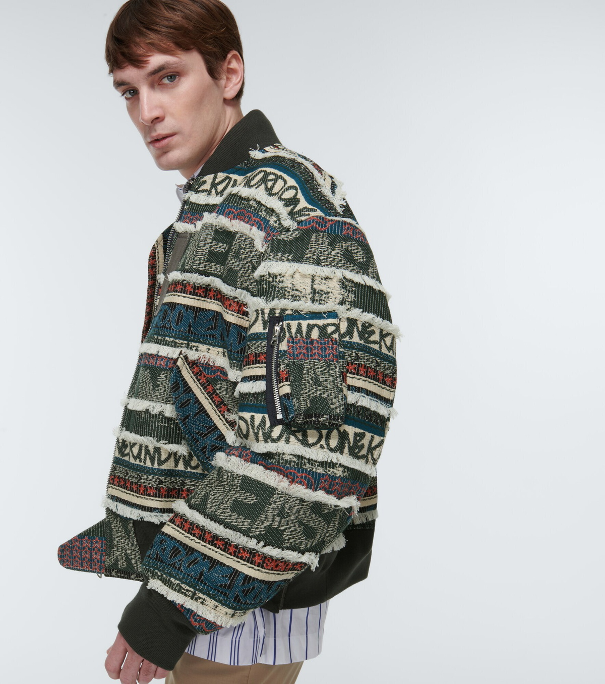 Sacai - Sacai x Eric Haze Embroidery Knit Blouson | HBX