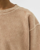 Les Tien Crop Crew Brown Sweatshirts