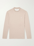 Brunello Cucinelli - Logo-Embroidered Cotton-Jersey T-Shirt - Neutrals