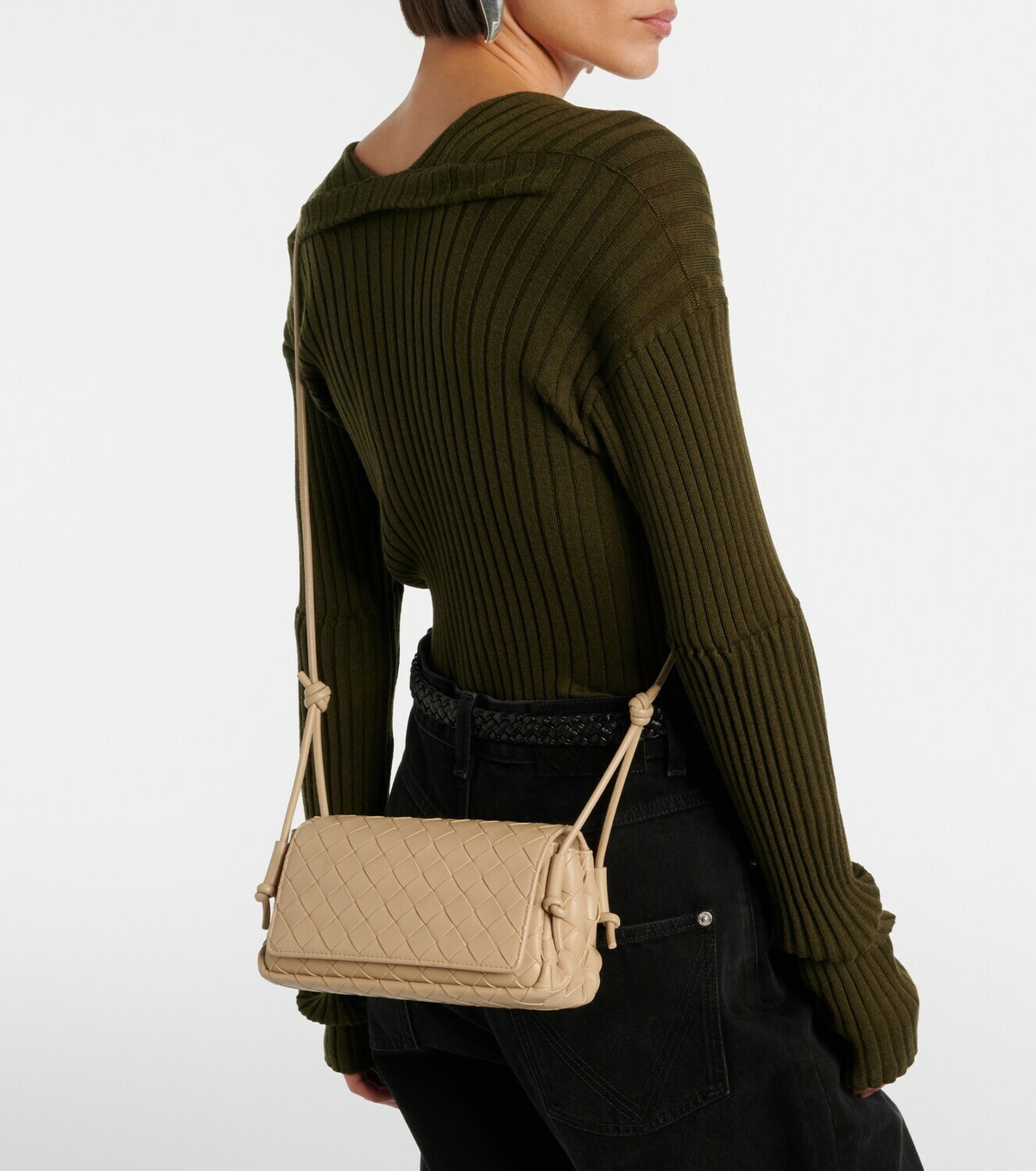 Bottega Veneta Notturno Intrecciato leather crossbody bag
