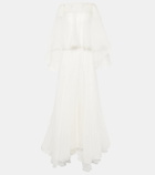 Maticevski Bridal Dhalia caped silk gown