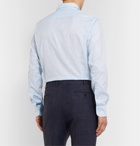 Etro - Slim-Fit Cotton-Jacquard Shirt - Light blue