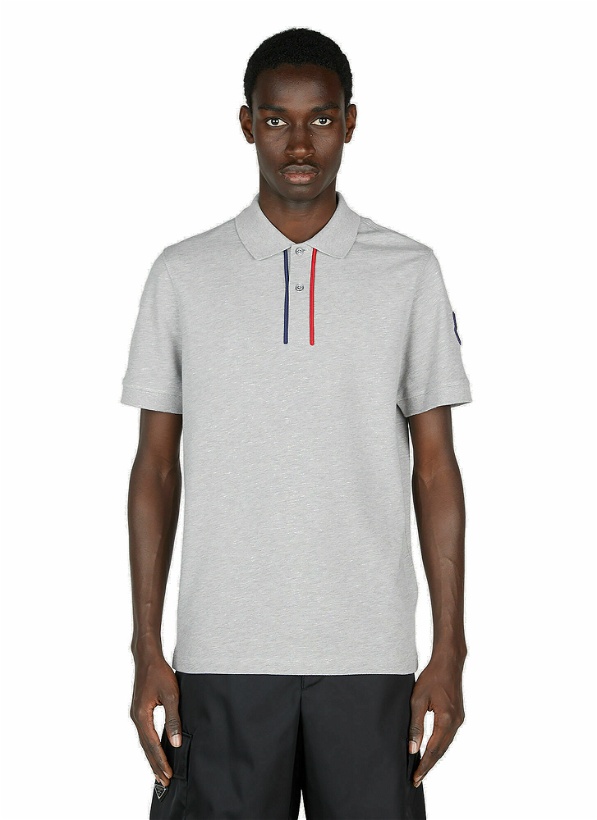Photo: Moncler - Logo Patch Polo Shirt in Grey