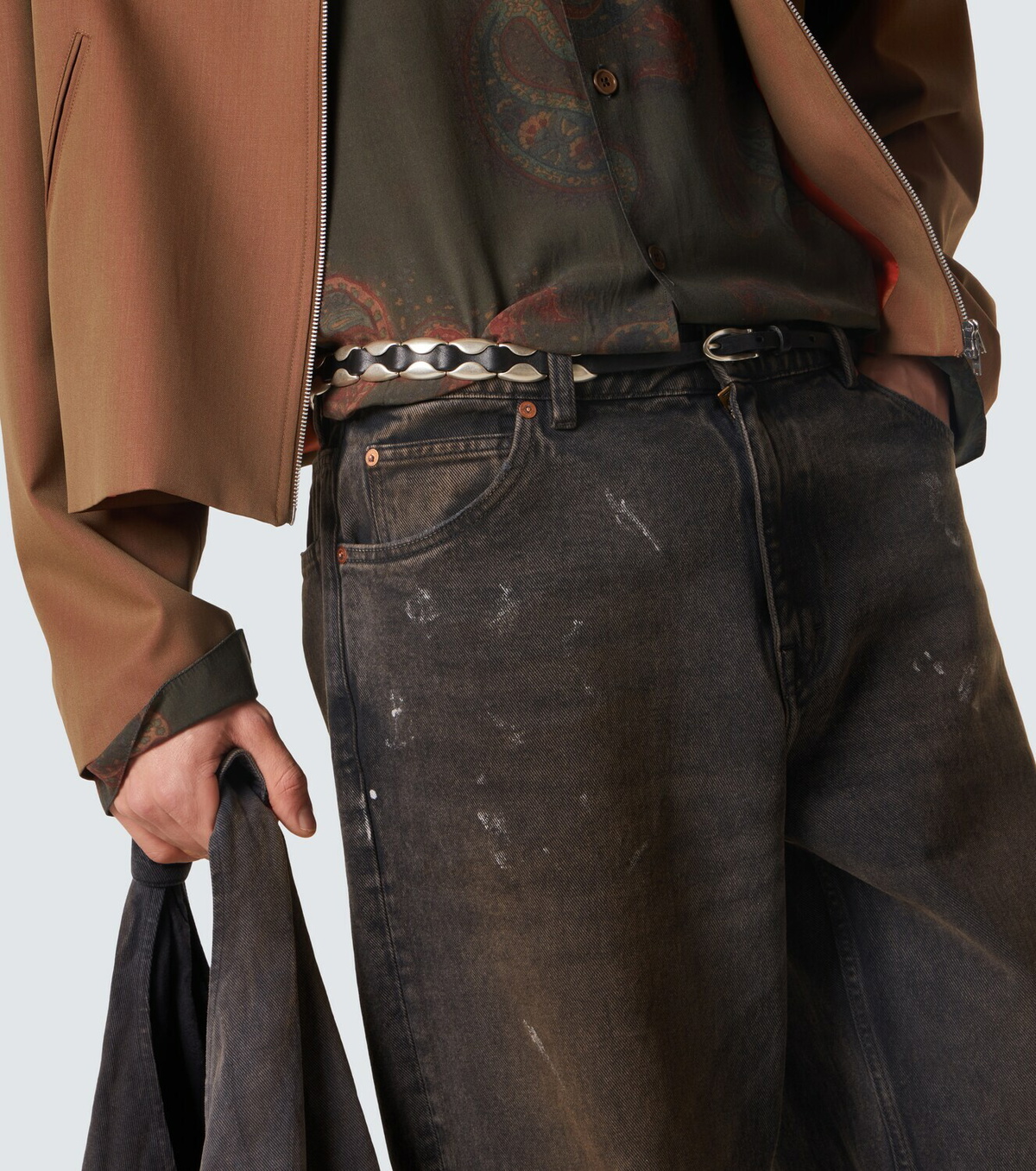 Our Legacy Billow studded leather belt