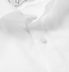 Giuliva Heritage - Dario Slim-Fit Cotton-Mesh Polo Shirt - White