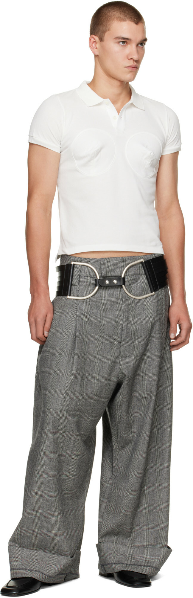 VAQUERA Off-White Bullet Bra Polo