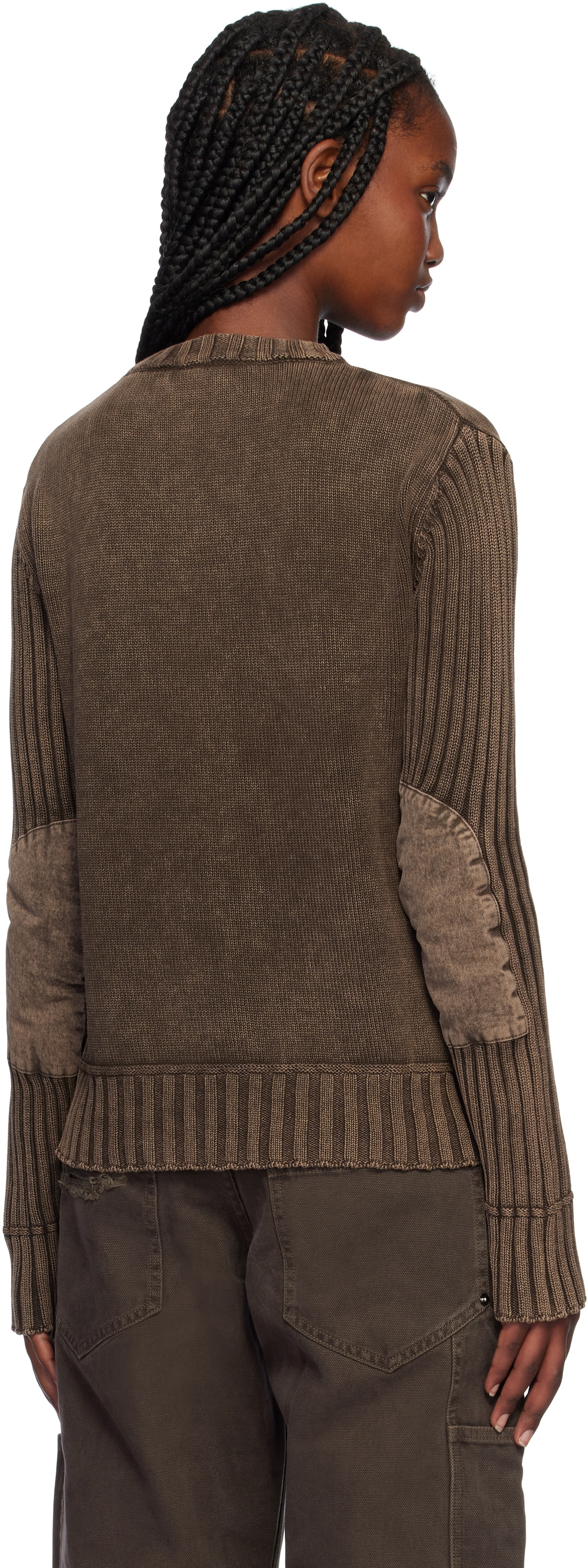 VAQUERA Brown Rib Knit Sweater