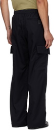 N.Hoolywood Black Wide Easy Cargo Pants