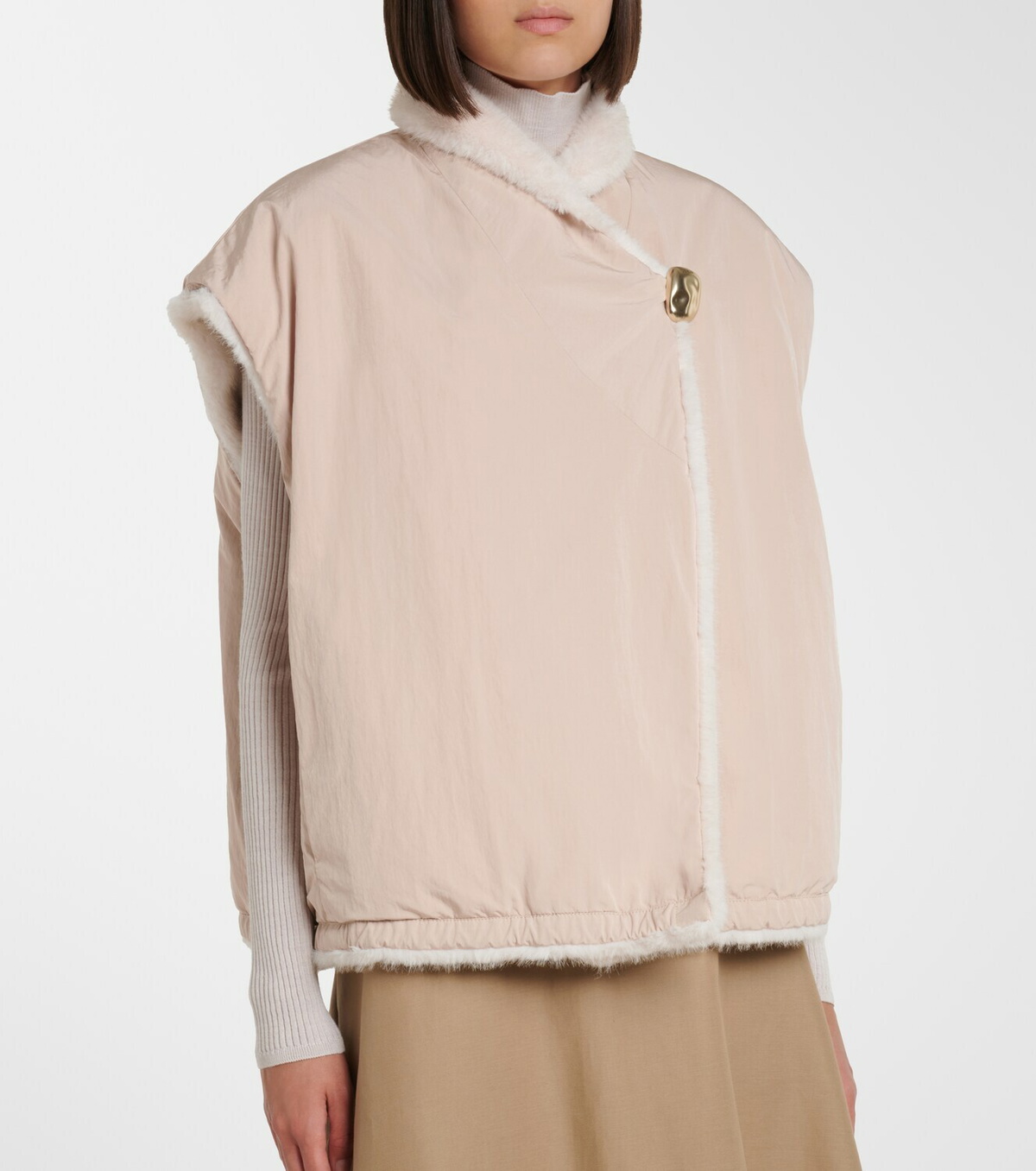 Moncler Chardonneret fleece down jacket