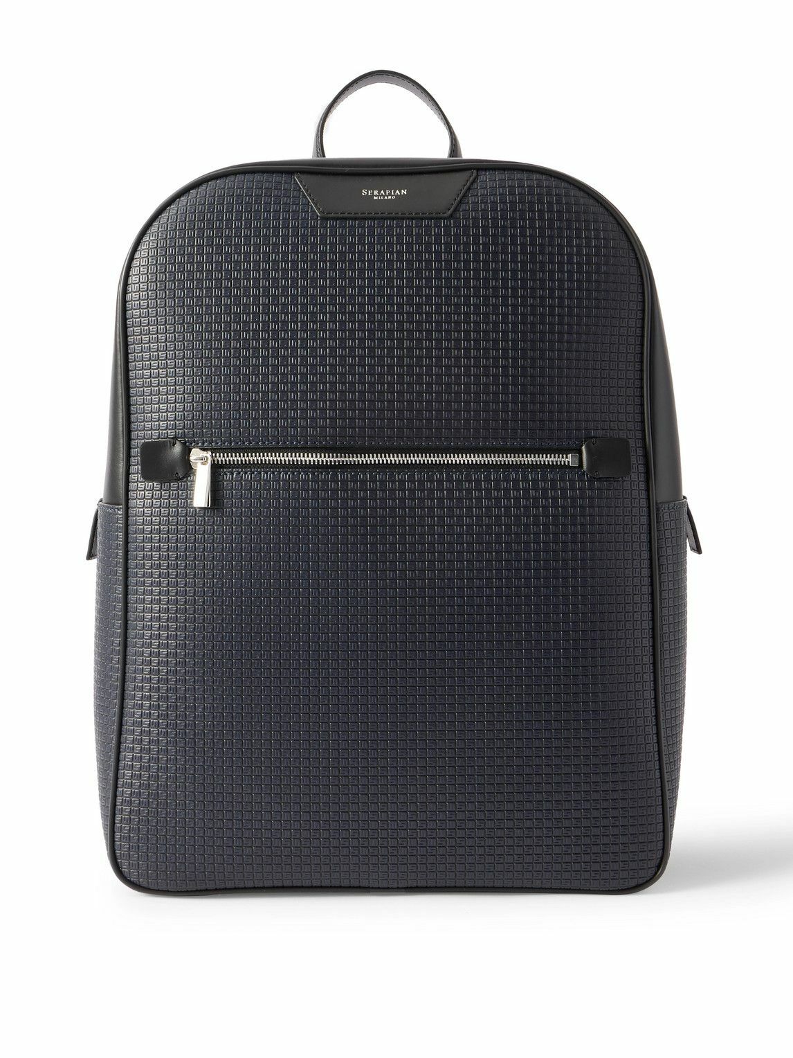 Serapian - Mesh-Trimmed Leather and Stepan Backpack