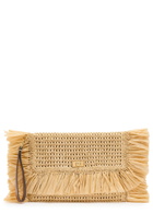 Anya Hindmarch Oversized Fringed Raffia Clutch - Natural - One Size