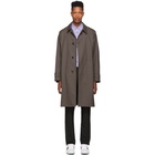 Paul Smith Navy and Brown Contrast Plaid Coat