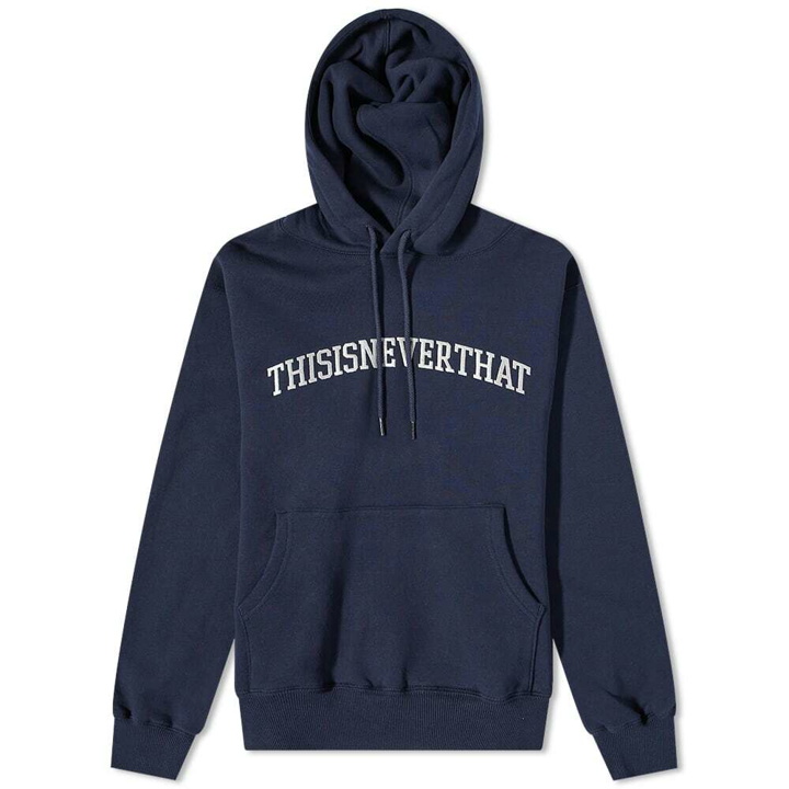 Photo: thisisneverthat Men's Arch-Logo Pop Over Hoody in Navy