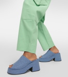 Ganni - Platform denim mules