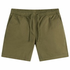 Universal Works Men's Twill Beach Shorts in Light Olive