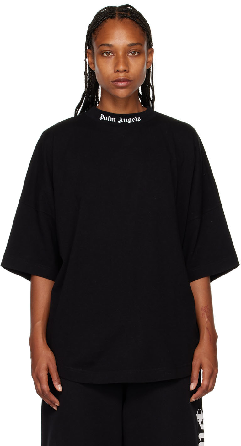 Palm Angels Black Classic Over T-Shirt Palm Angels