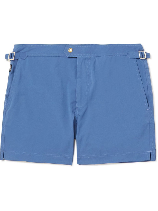 Photo: TOM FORD - Slim-Fit Short-Length Swim Shorts - Blue