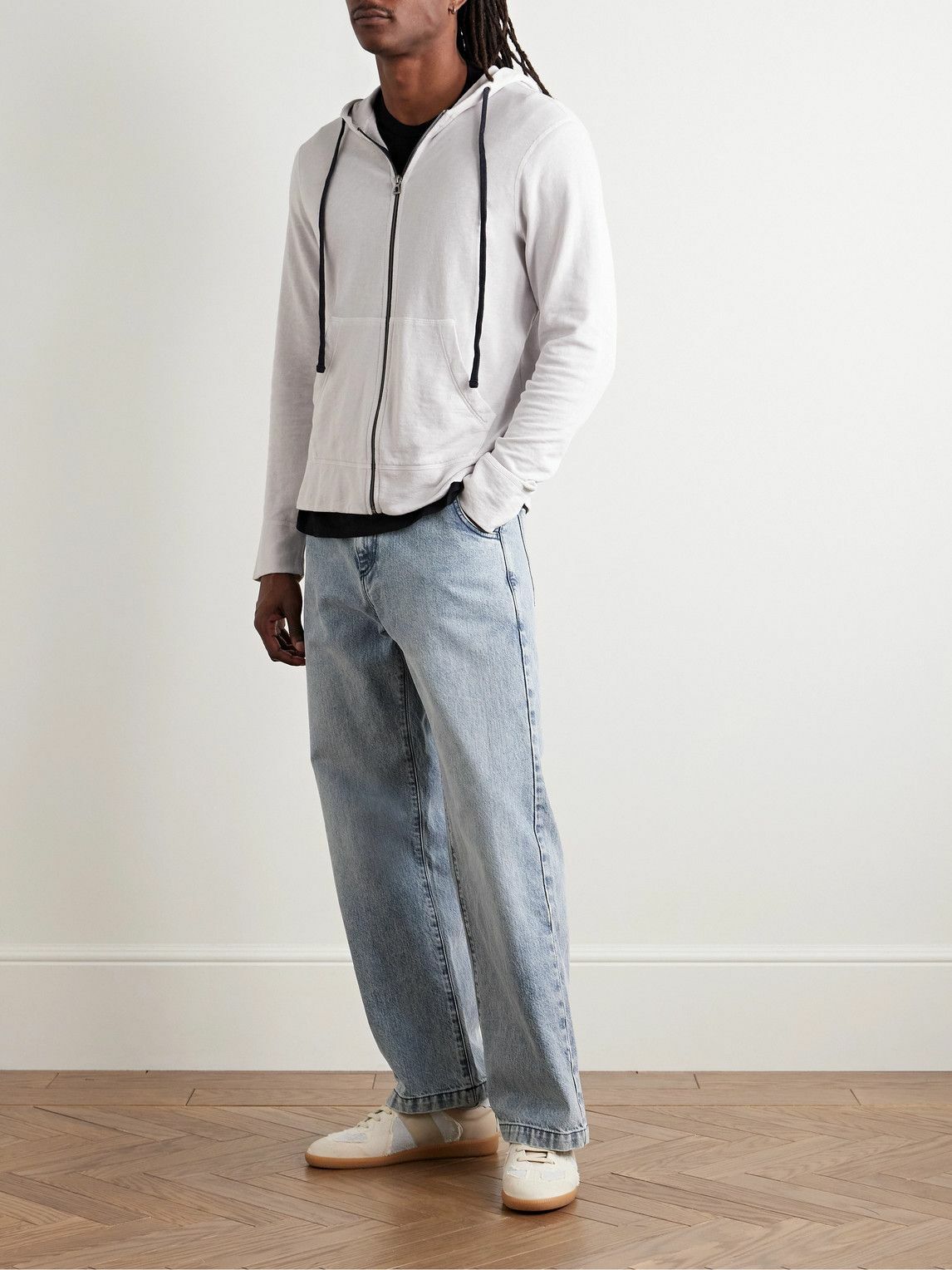 James Perse - Cotton-Jersey Zip-Up Hoodie - Gray