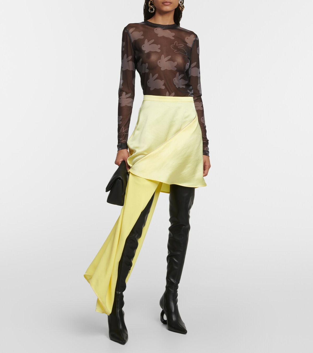 JW Anderson Chain over-the-knee leather boots JW Anderson