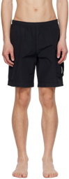 C.P. Company Black Garment-Dyed Swim Shorts