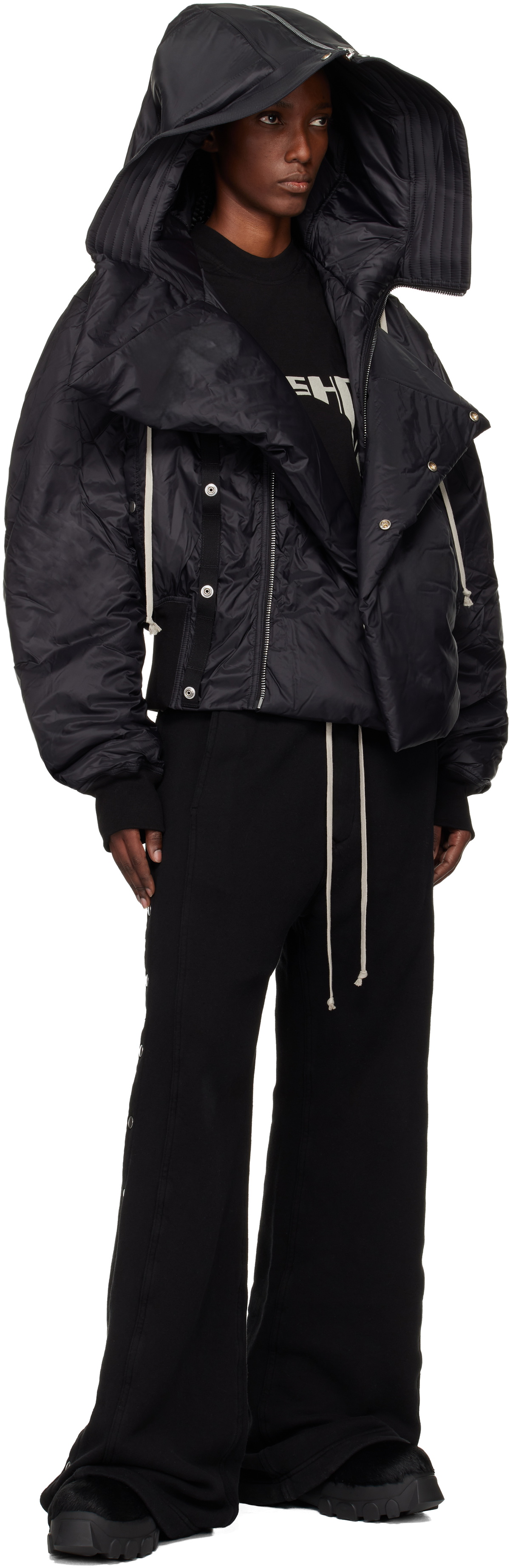 Rick Owens DRKSHDW Black Concordians Pusher Sweatpants