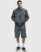 Daily Paper Camo monogram denim bomber Blue Mens Bomber Jacket