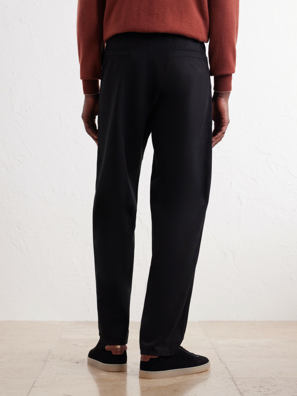 Brunello Cucinelli - Straight-Leg Cotton-Twill Trousers - Black