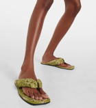 The Attico Indie bandana printed thong sandals